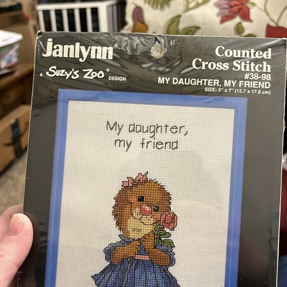 New, Counted Cross-Stitch Pattern With Frame, My Daughter, My Friend, Suzy’s Zoo - Picture 2 of 4